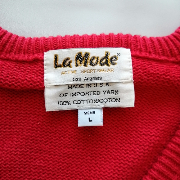 Sea Goddess La Mode Vintage Red Sweater Large - Picture 4 of 8